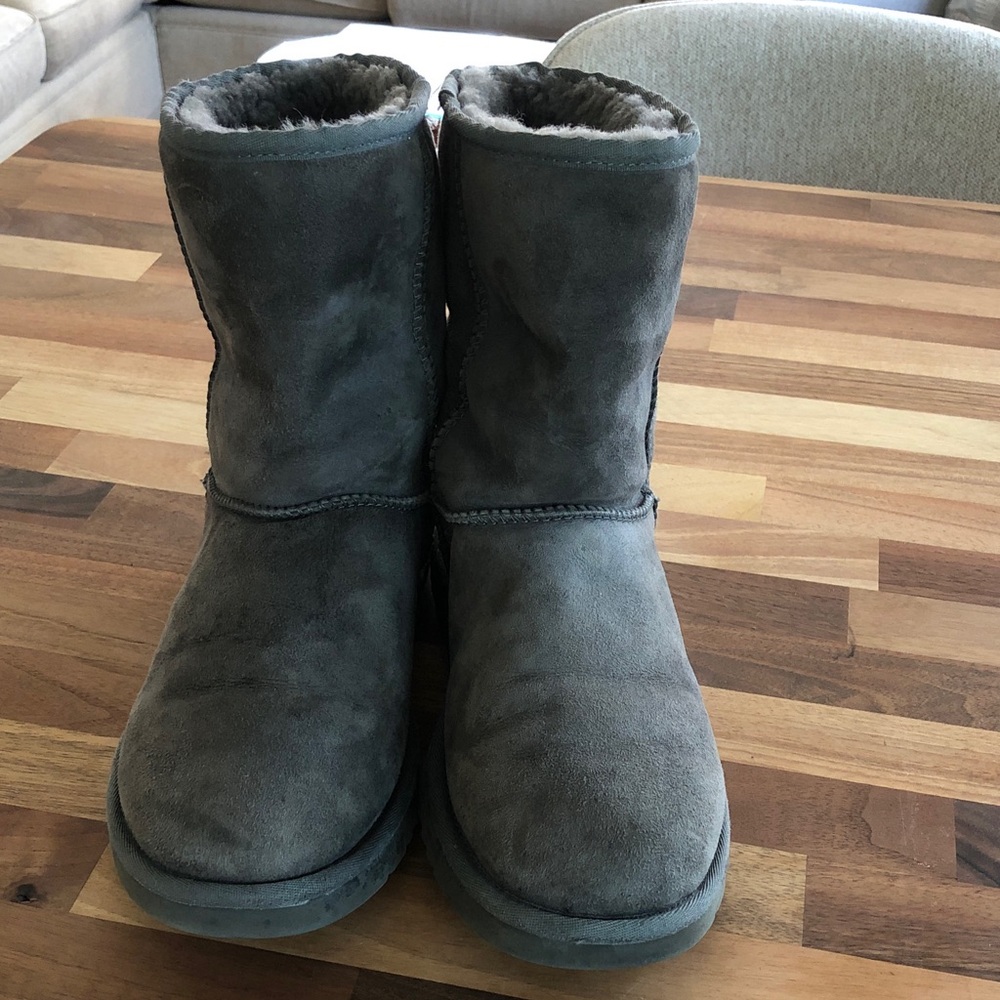 UGG Classic Short Suede Boots in Gray
